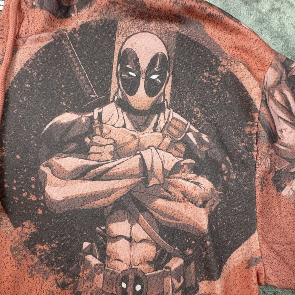 Marvel Men's XL Red Deadpool AOP Pullover Hoodie Comic Graphic SEE DESCRIPTION - Picture 5 of 15